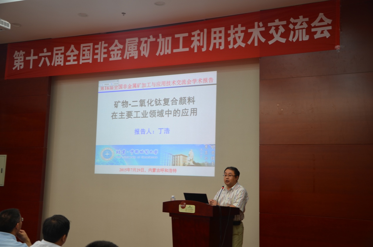 中國地質(zhì)大學(xué)(北京)丁浩教授在作報告