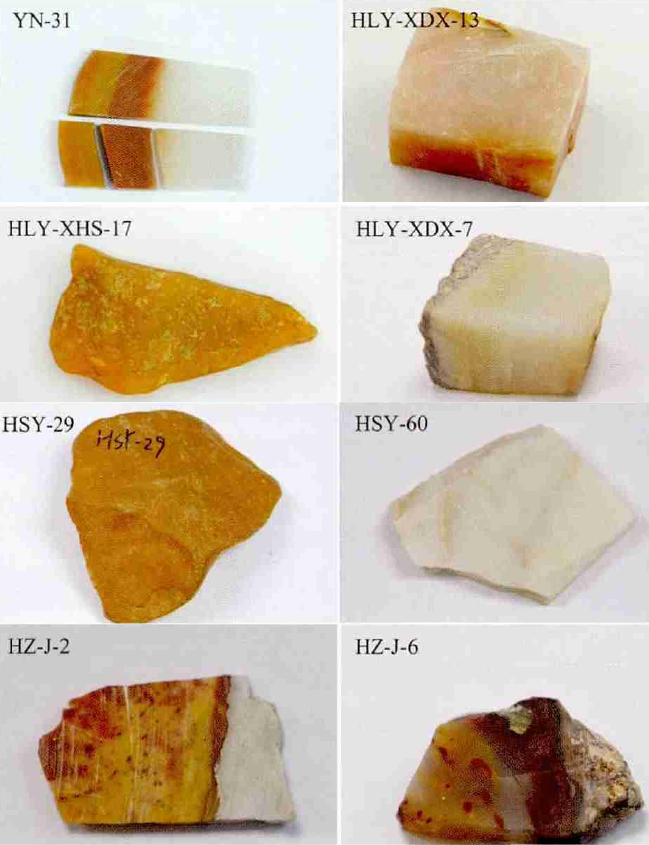 圖2 測試石英質(zhì)玉石樣品