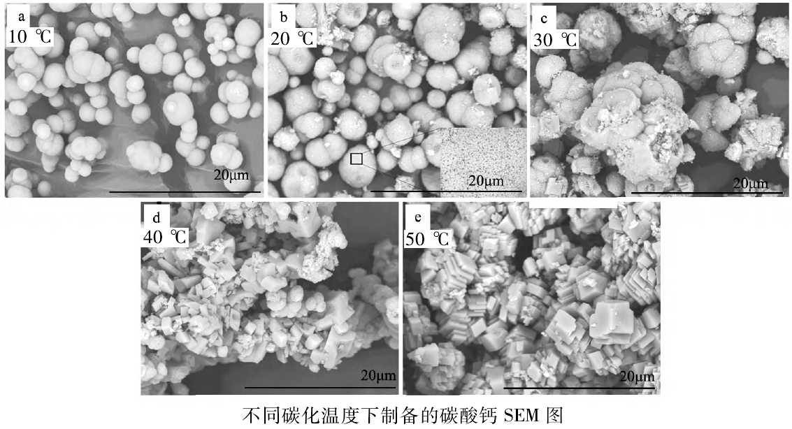 碳化工藝對制備球霞石型食品級碳酸鈣的影響