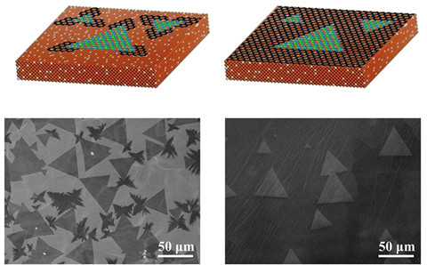 圖1 高質(zhì)量graphene/h-BN平面異質(zhì)結的CVD制備