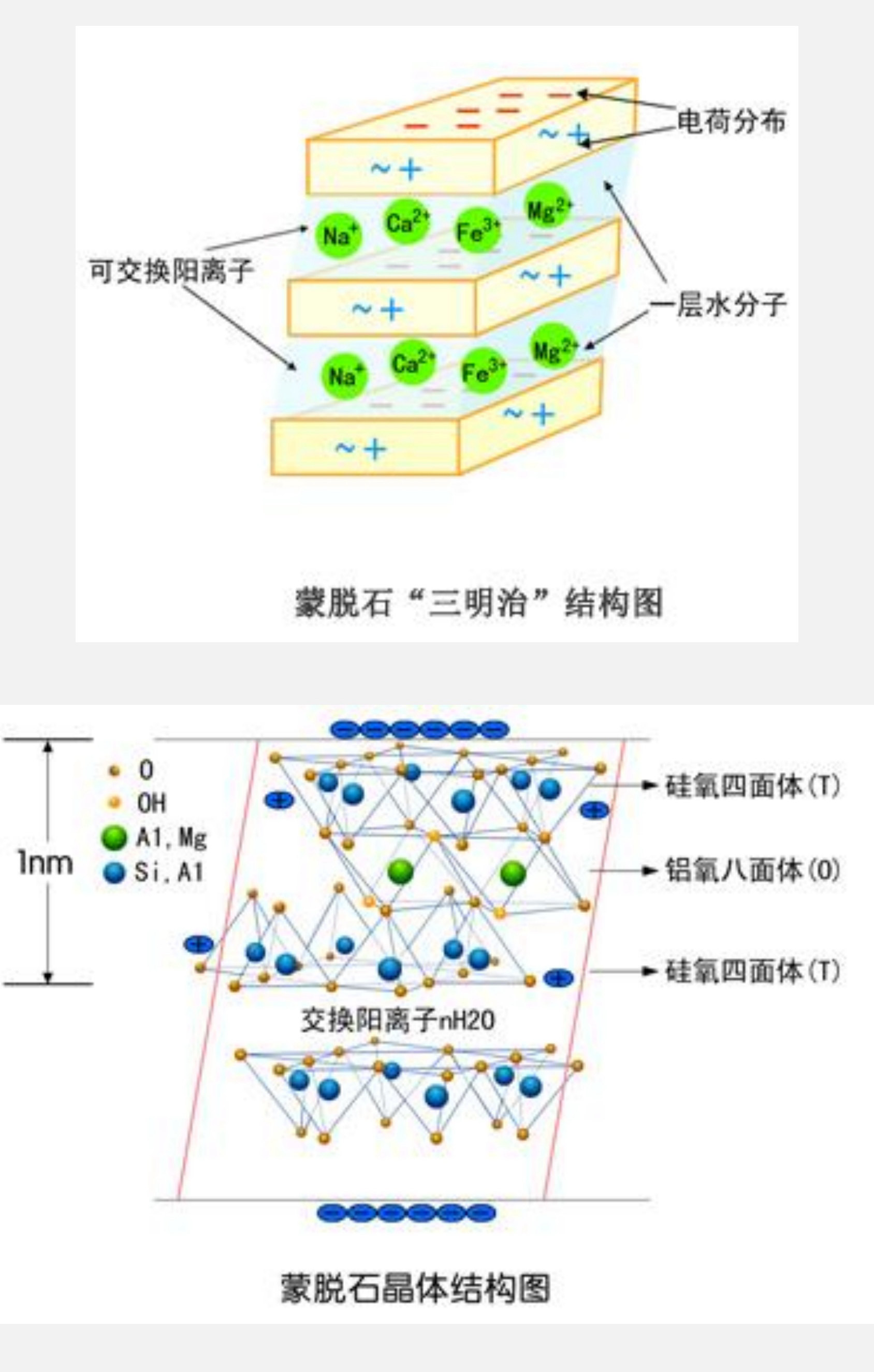 離子交換是層狀結構黏土礦物的重要特征，離子交換吸附具有選擇性。