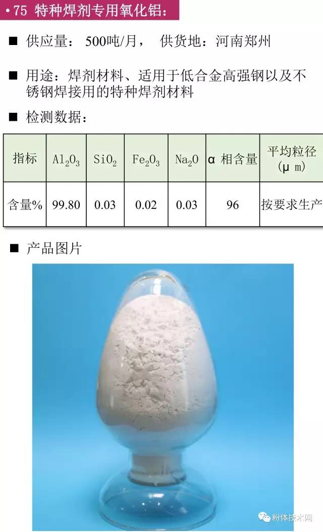 特種焊劑專(zhuān)用氧化鋁