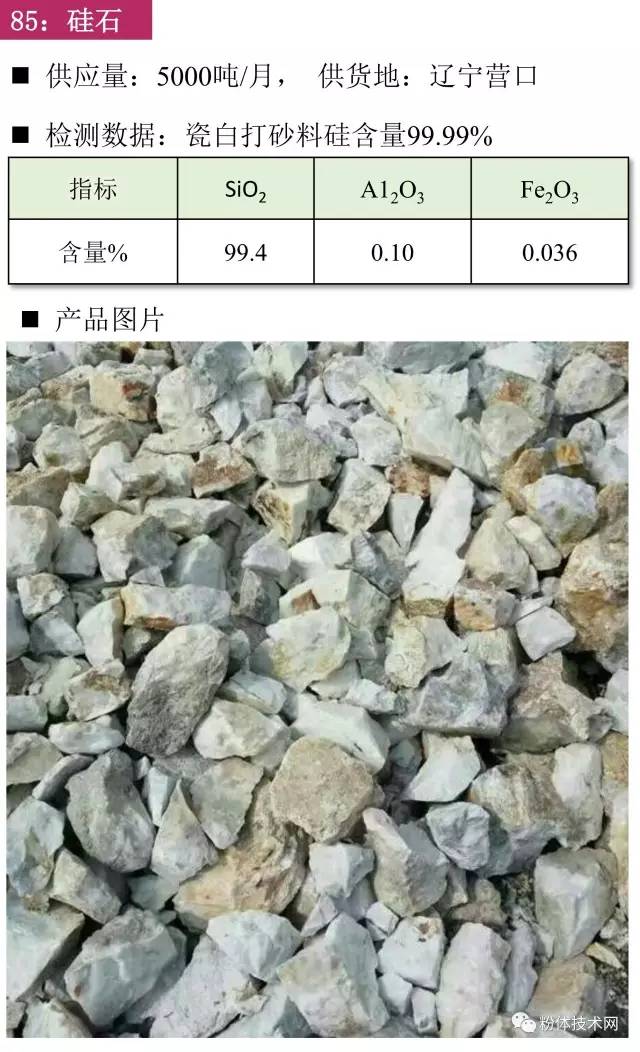硅石價(jià)格