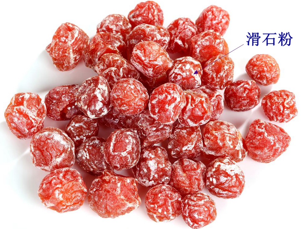 滑石粉主要作為抗結劑，也可作為脫模劑和防黏劑，用于糖果等食品的加工過(guò)程。