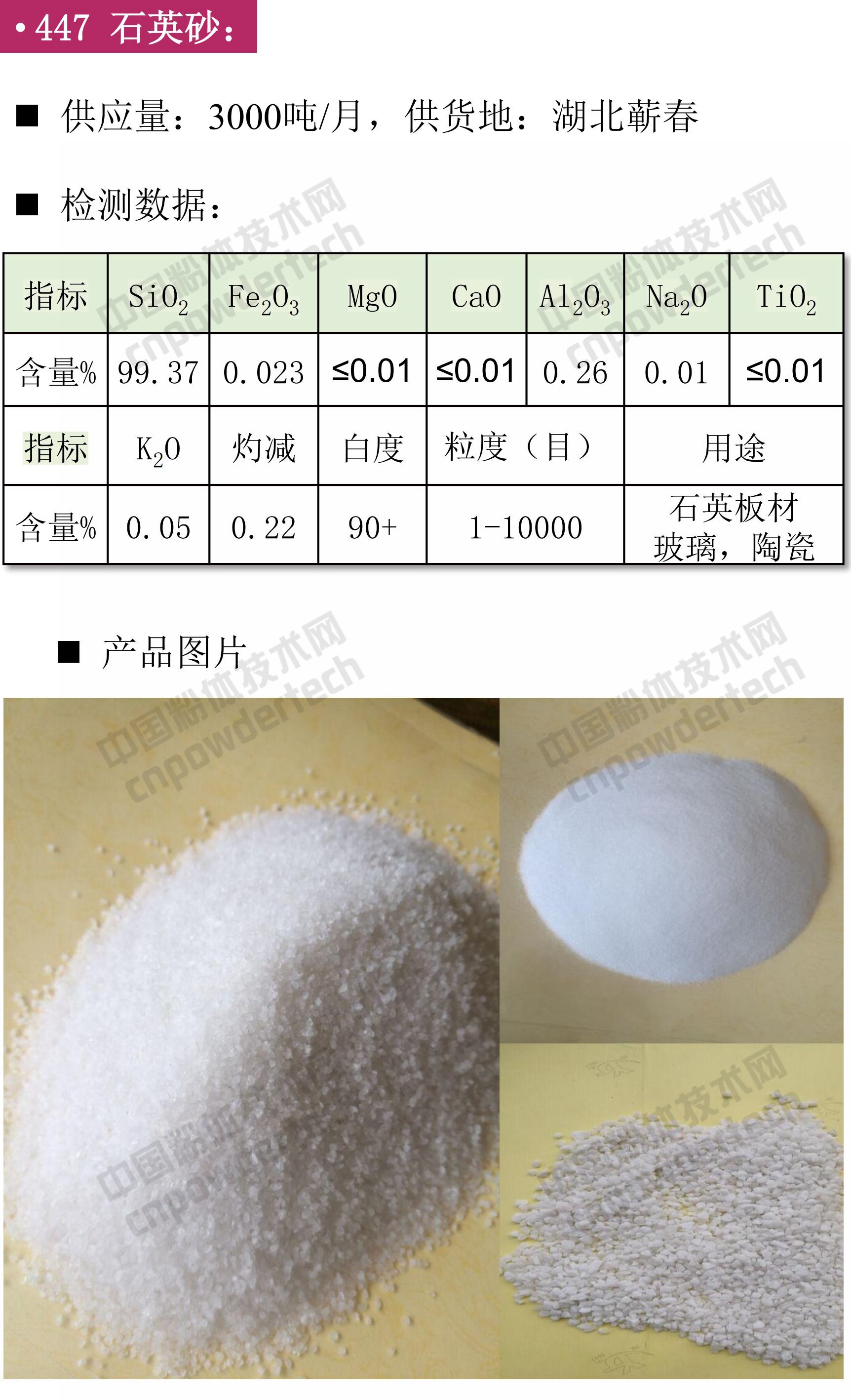 石英、高純石英砂、硅微粉