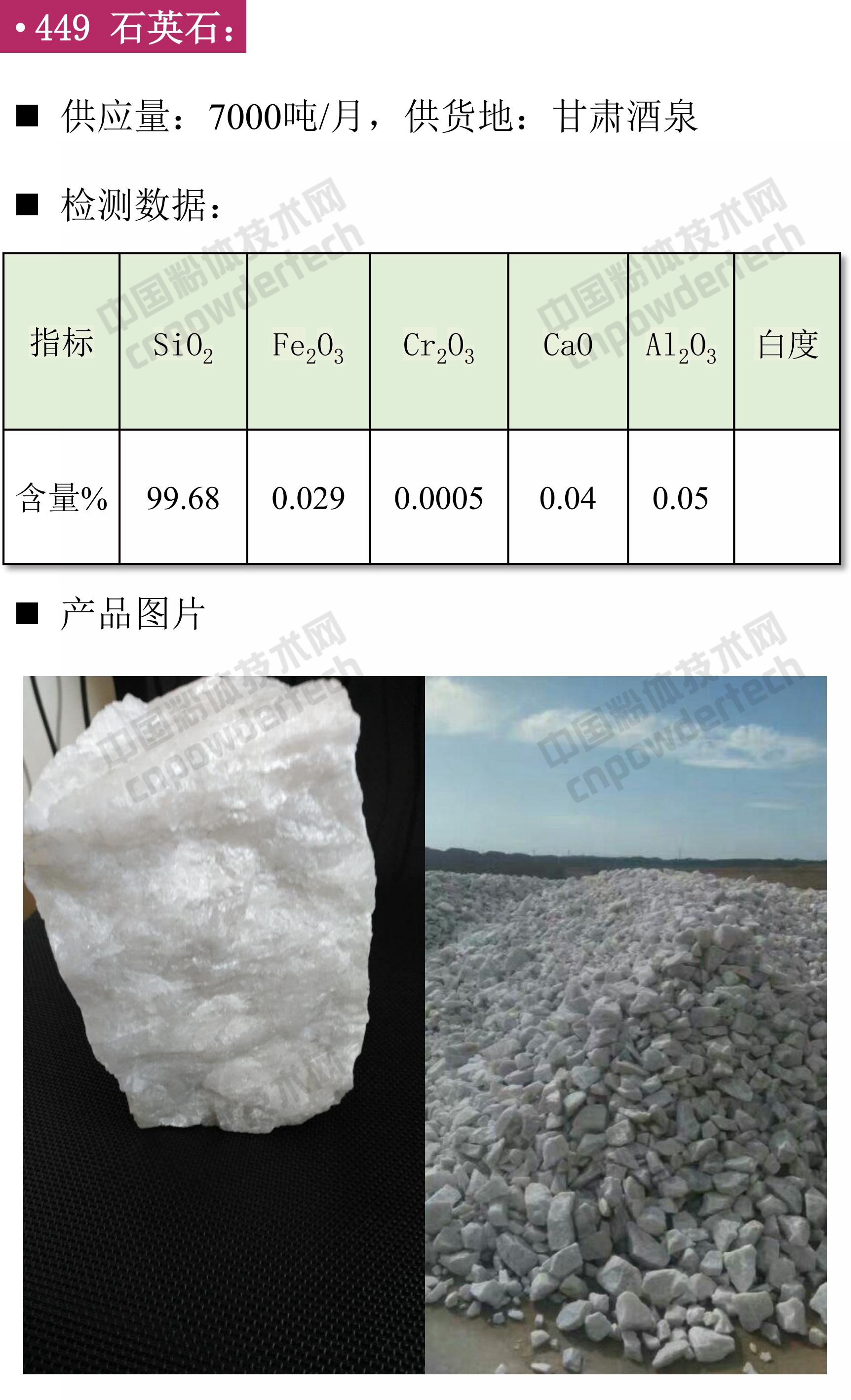 石英、高純石英砂、硅微粉