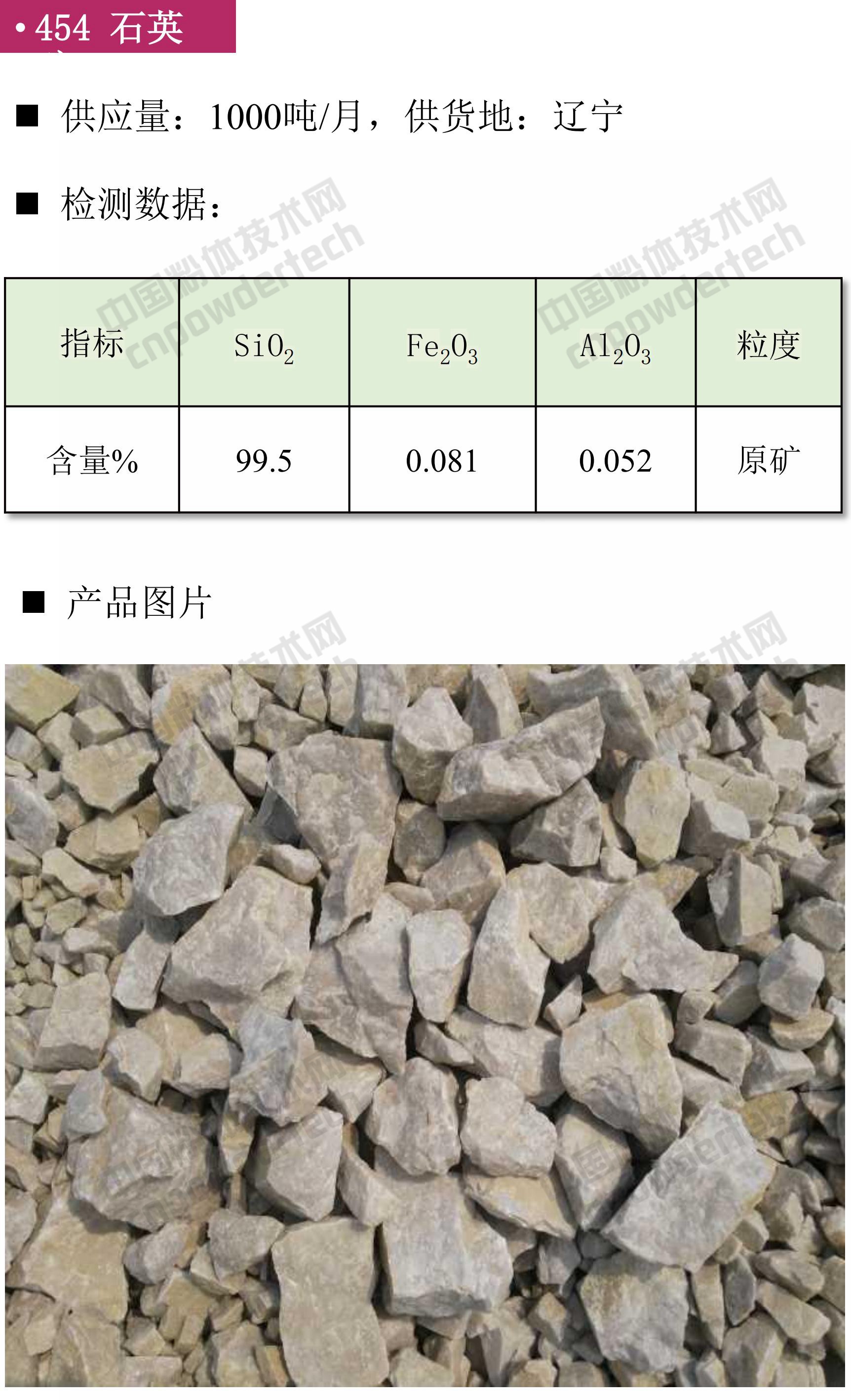 石英、高純石英砂、硅微粉