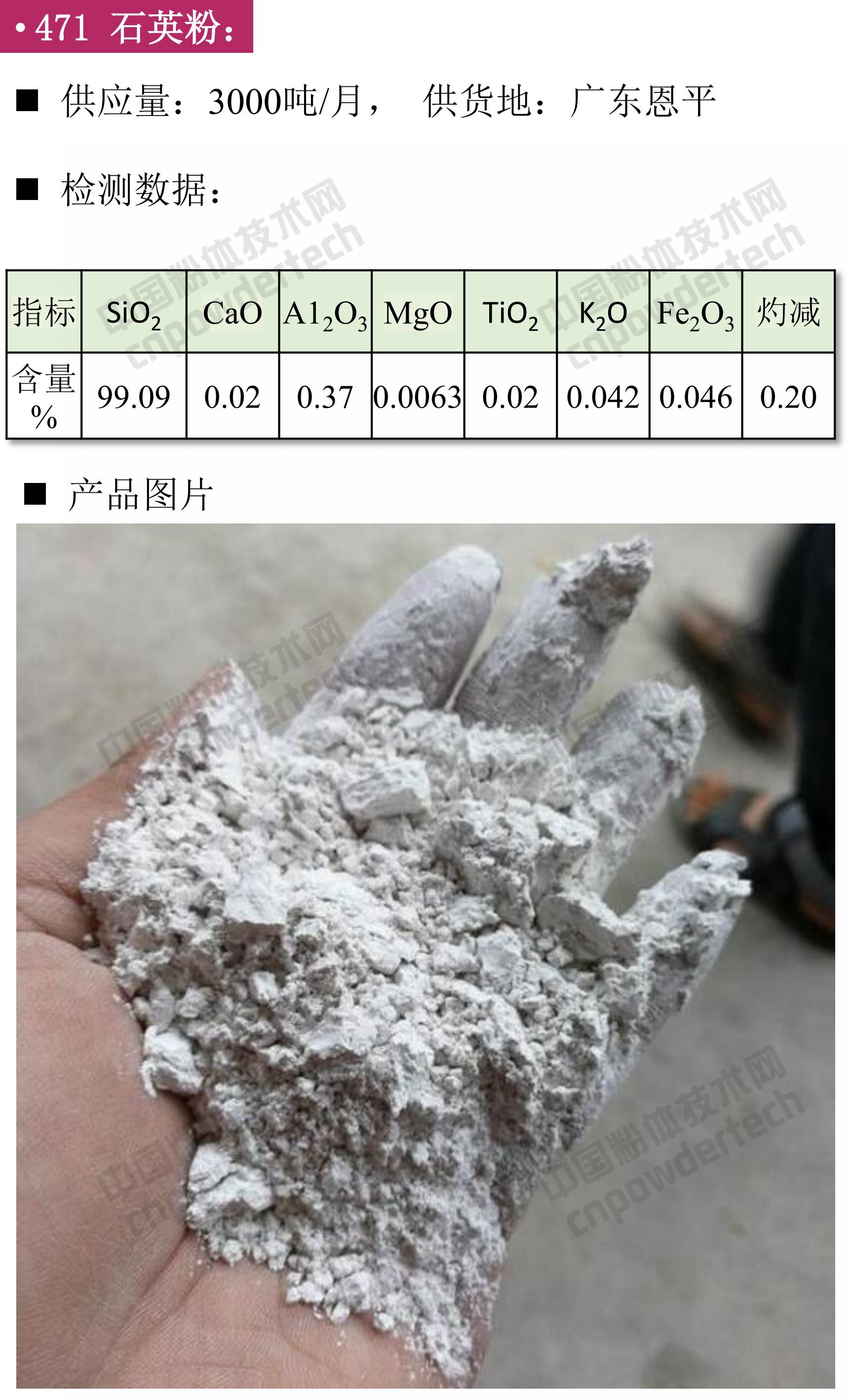 石英、高純石英砂、硅微粉