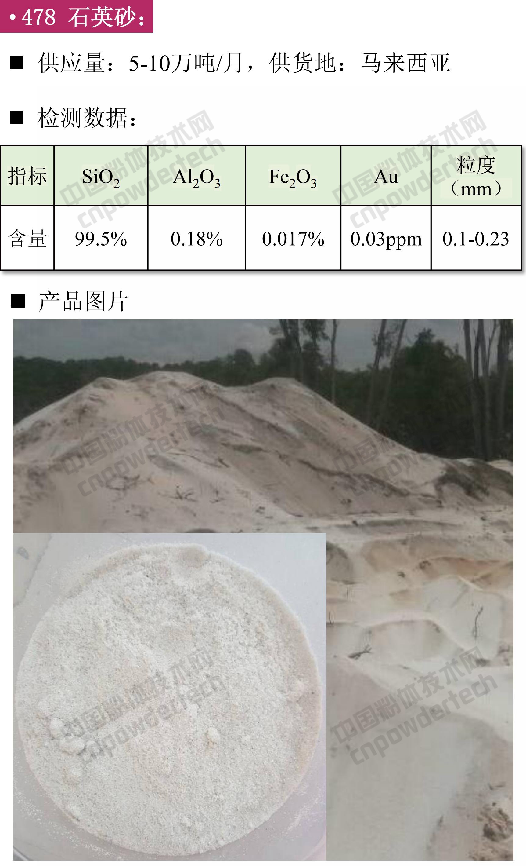 石英、高純石英砂、硅微粉