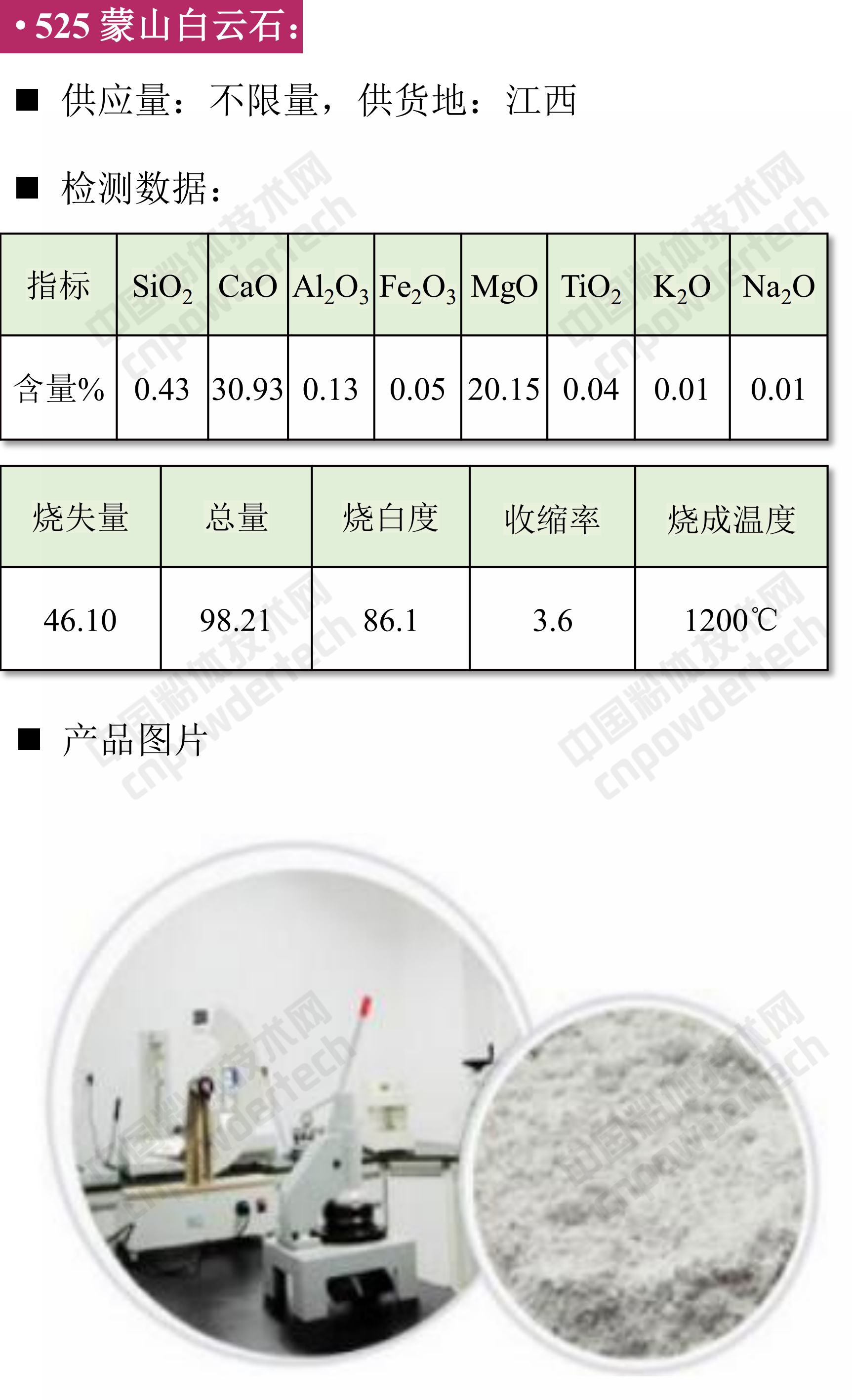【找現貨】第44期最新滑石、白云石、螢石供應匯！