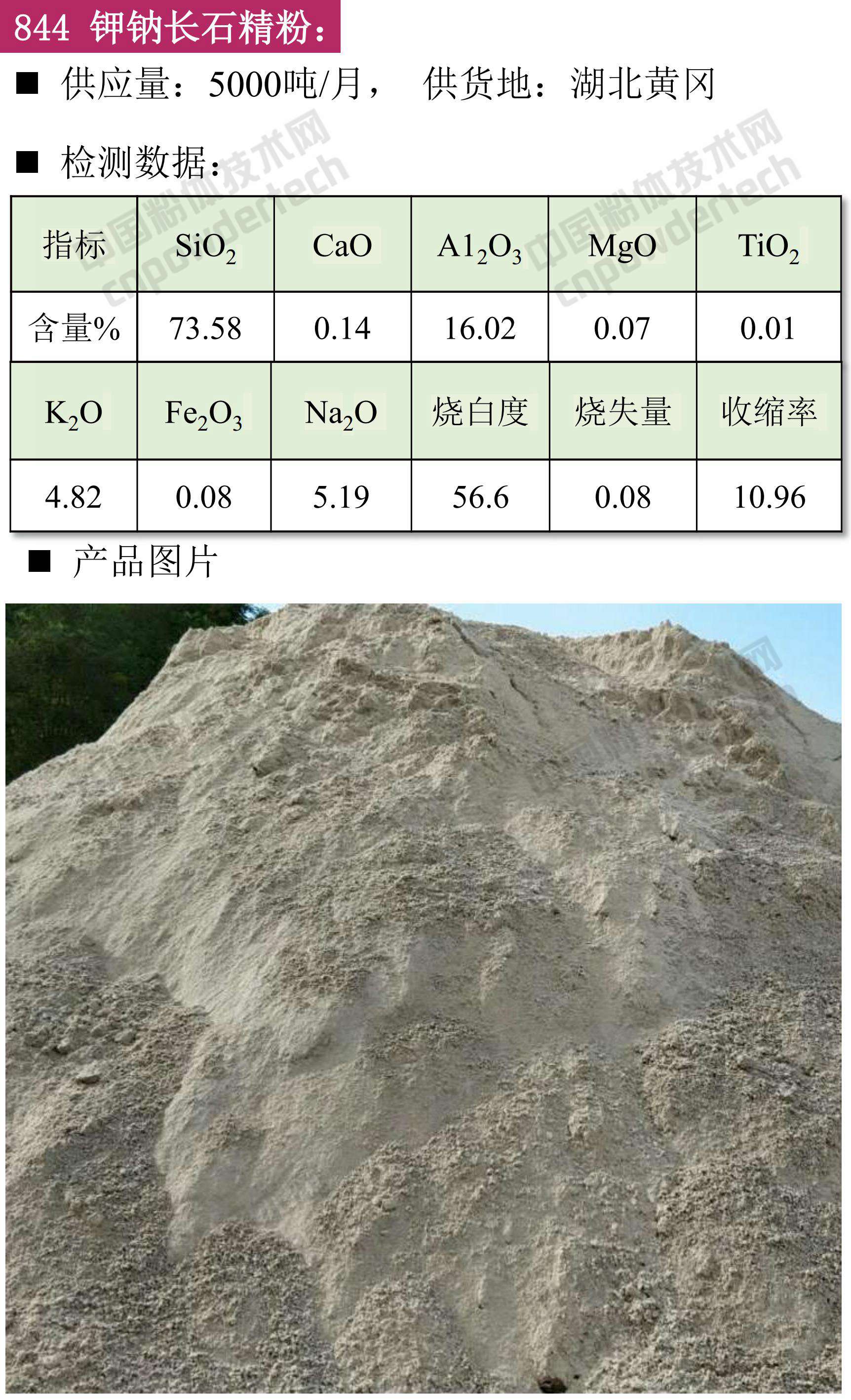 石英 碳酸鈣 硅微粉 鉀鈉長(cháng)石
