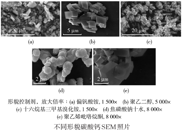 不同形貌碳酸鈣的制備及其對PVC薄膜力學(xué)性能的影響