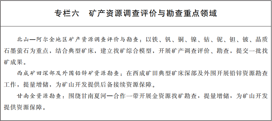 甘肅印發(fā)十四五礦產(chǎn)資源規劃，鼓勵非金屬礦規?；?、集約化開(kāi)發(fā) 　　