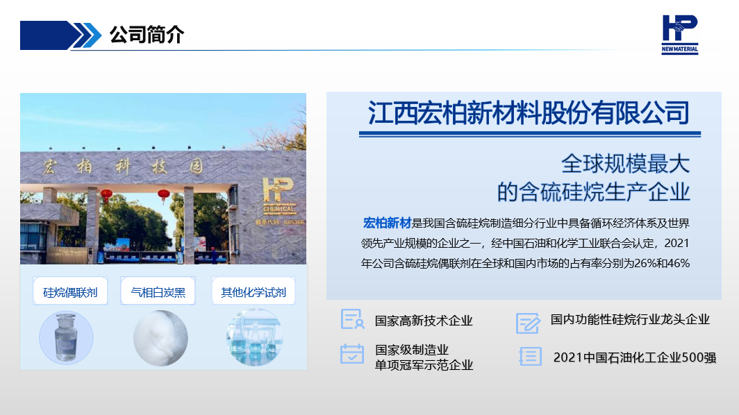 【企業(yè)風(fēng)采】江西宏柏新材——全球規模最大的含硫硅烷生產(chǎn)企業(yè) 　　
