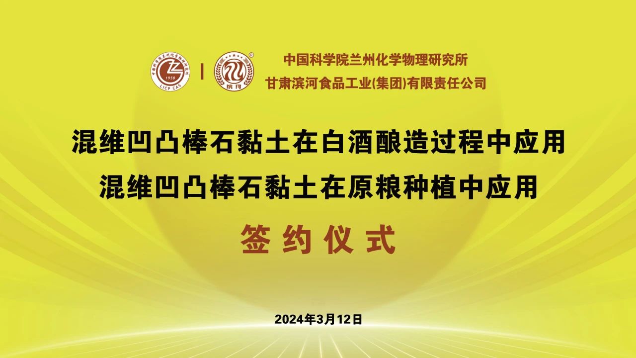 濱河集團與中科院蘭州化物所簽訂凹凸棒石戰略合作協(xié)議